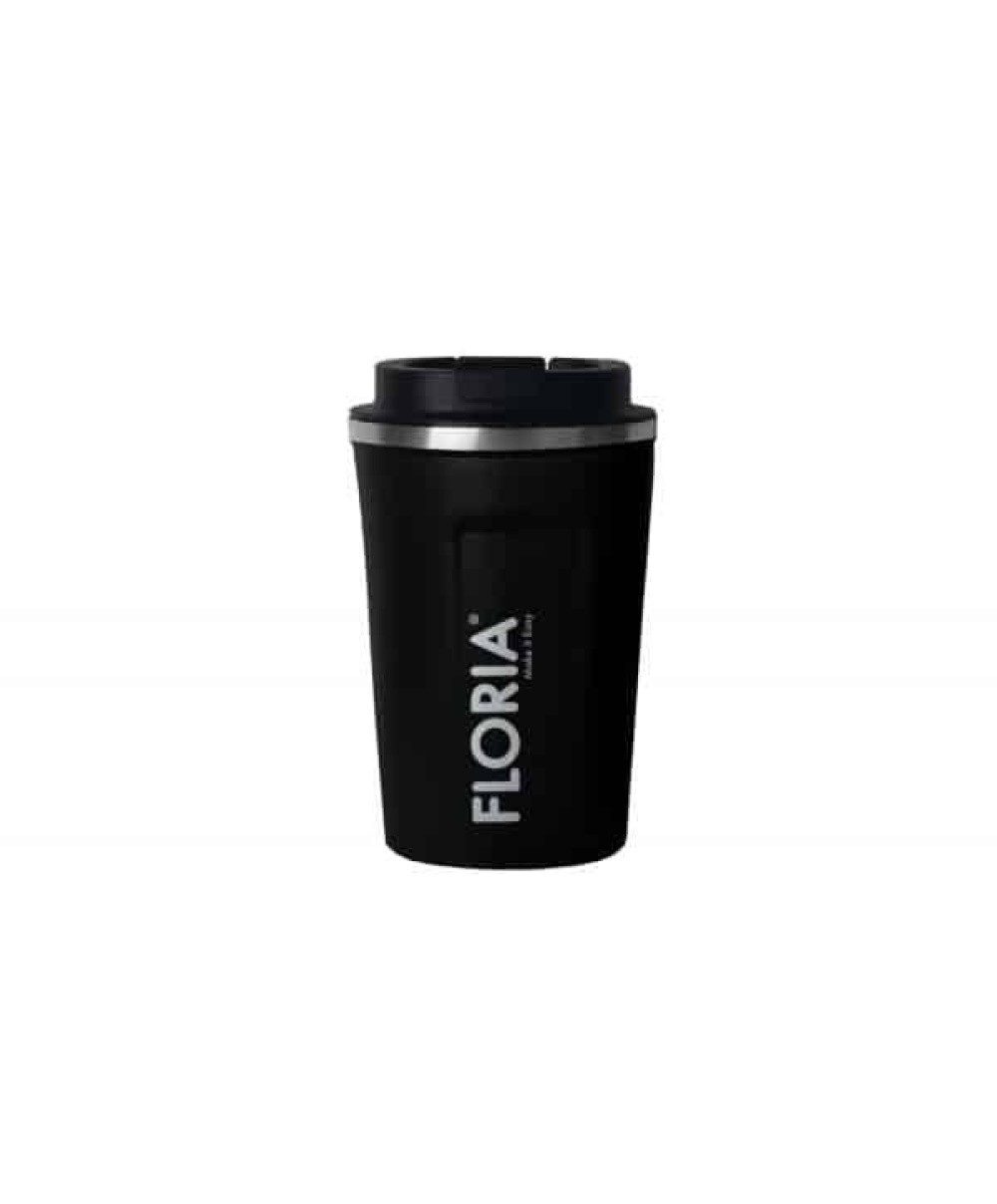 Cana de cafea, termos, interior din inox, capacitate 380ml FLORIA, negru / ZLN 9969