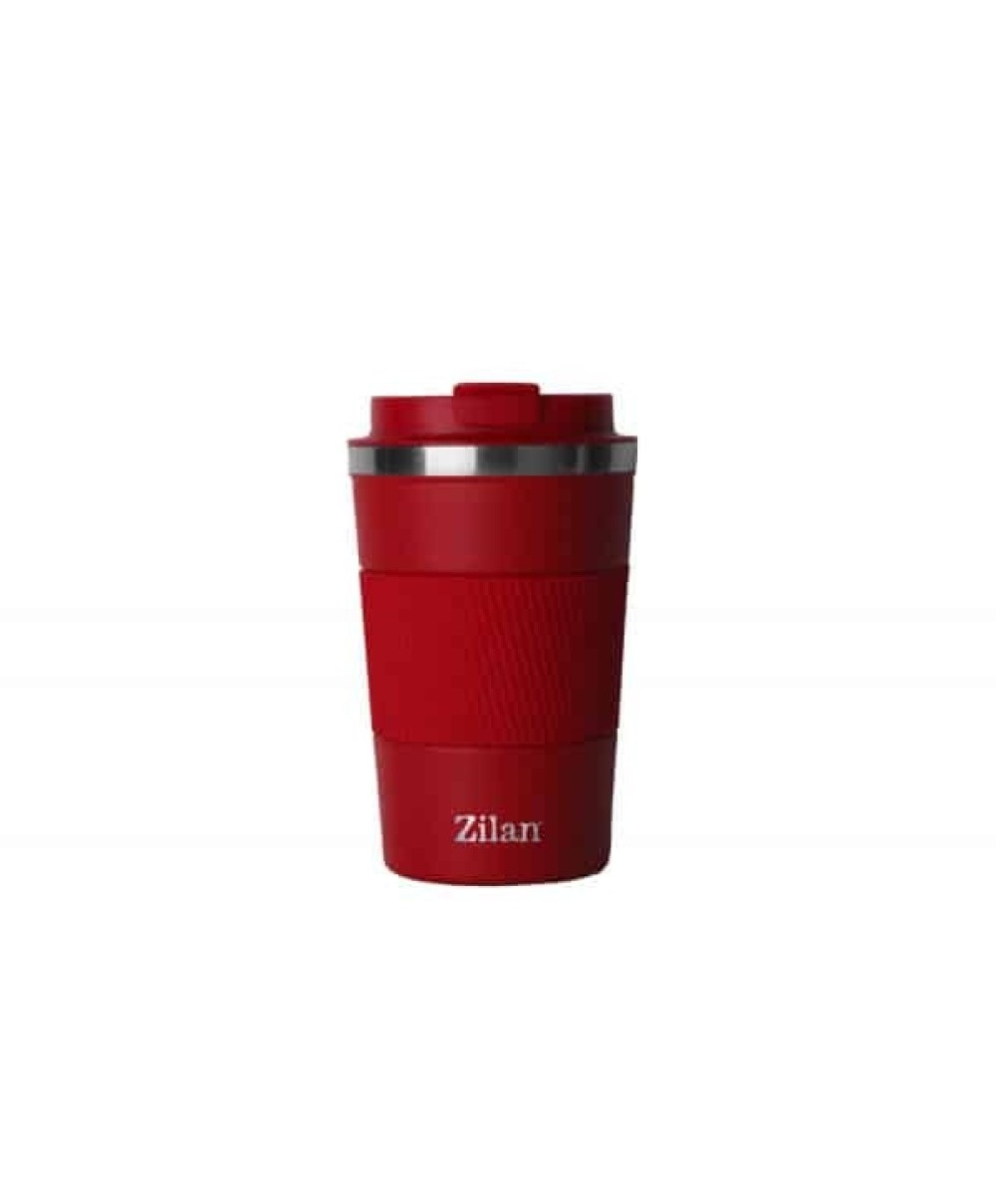 Cana de cafea, termos, interior din inox, capacitate 380ml ZILAN, rosu / ZLN 9880