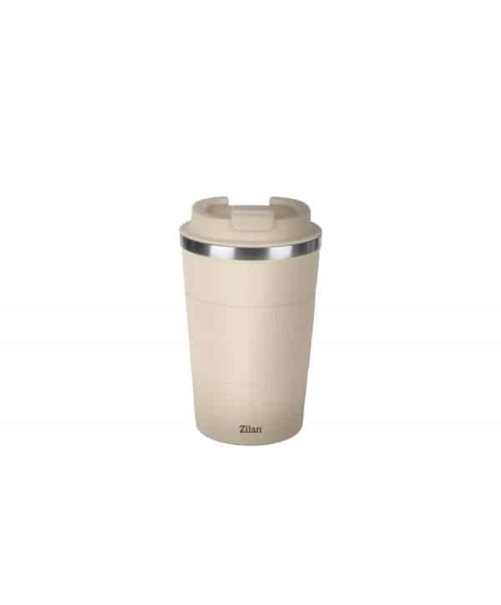 Cana de cafea, termos, interior din inox, capacitate 380ml ZILAN, crem / ZLN 9877