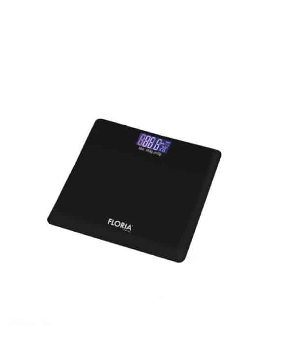Cantar electronic de persoane, capacitate 3-180kg, din sticla securizata, negru FLORIA / ZLN 7684