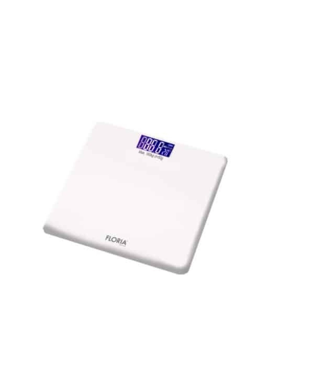 Cantar electronic de persoane, FLORIA maxim 180kg, sticla, alb / ZLN 1988