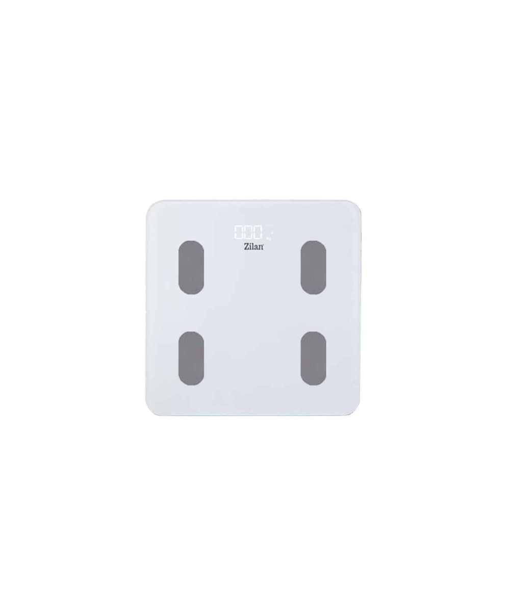 Cantar electronic de persoane, ZILAN maxim 180kg, sticla, alb / ZLN 8979