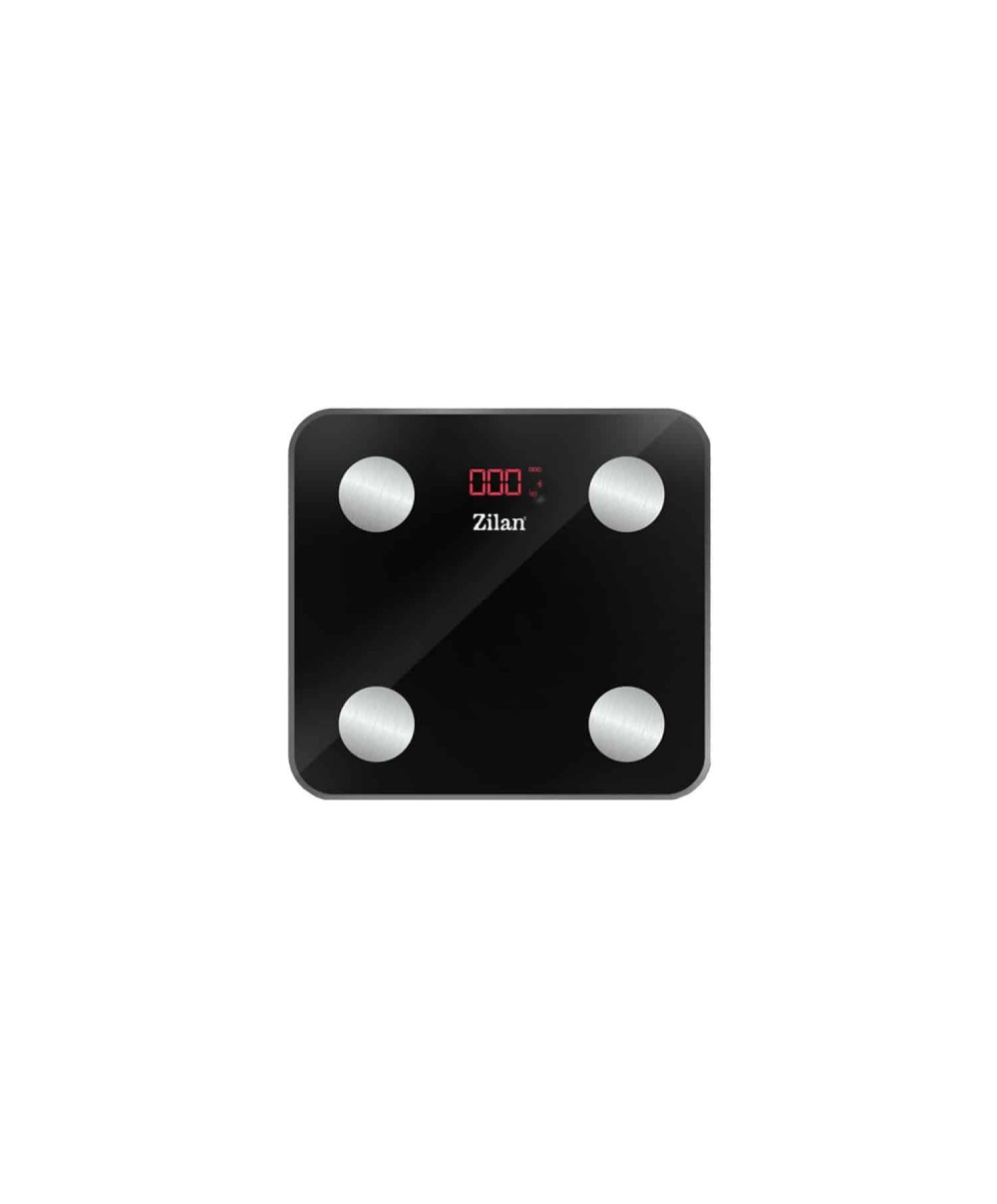 Cantar electronic de persoane, ZILAN maxim 180kg, sticla, negru / ZLN 9007
