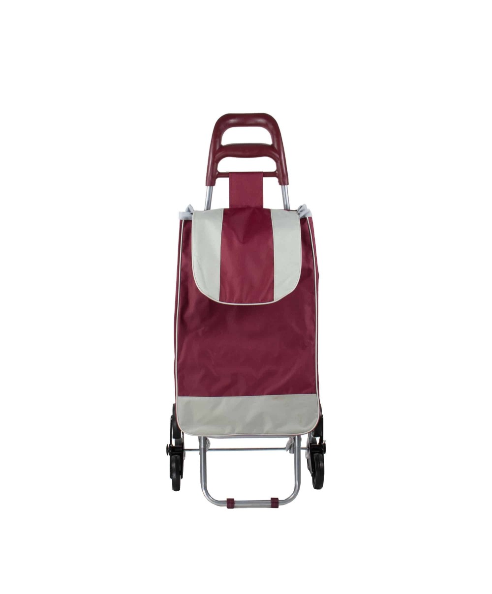 Carucior pentru cumparaturi cu 6 roti si cadru metalic / 4066