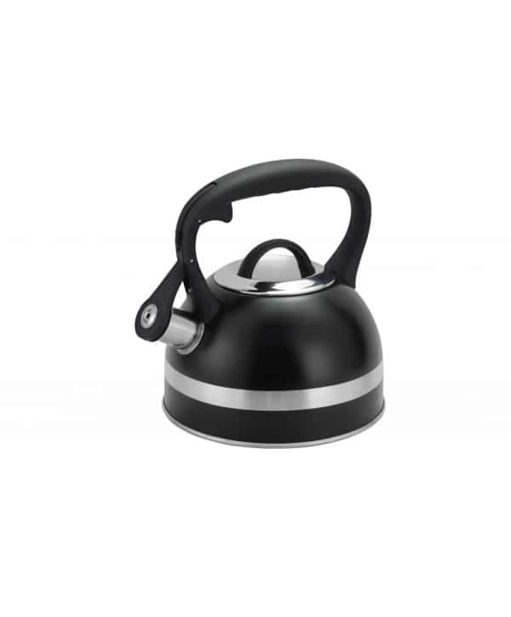 Ceainic din inox cu fluier capacitate 3l, negru FLORIA / ZLN 1283