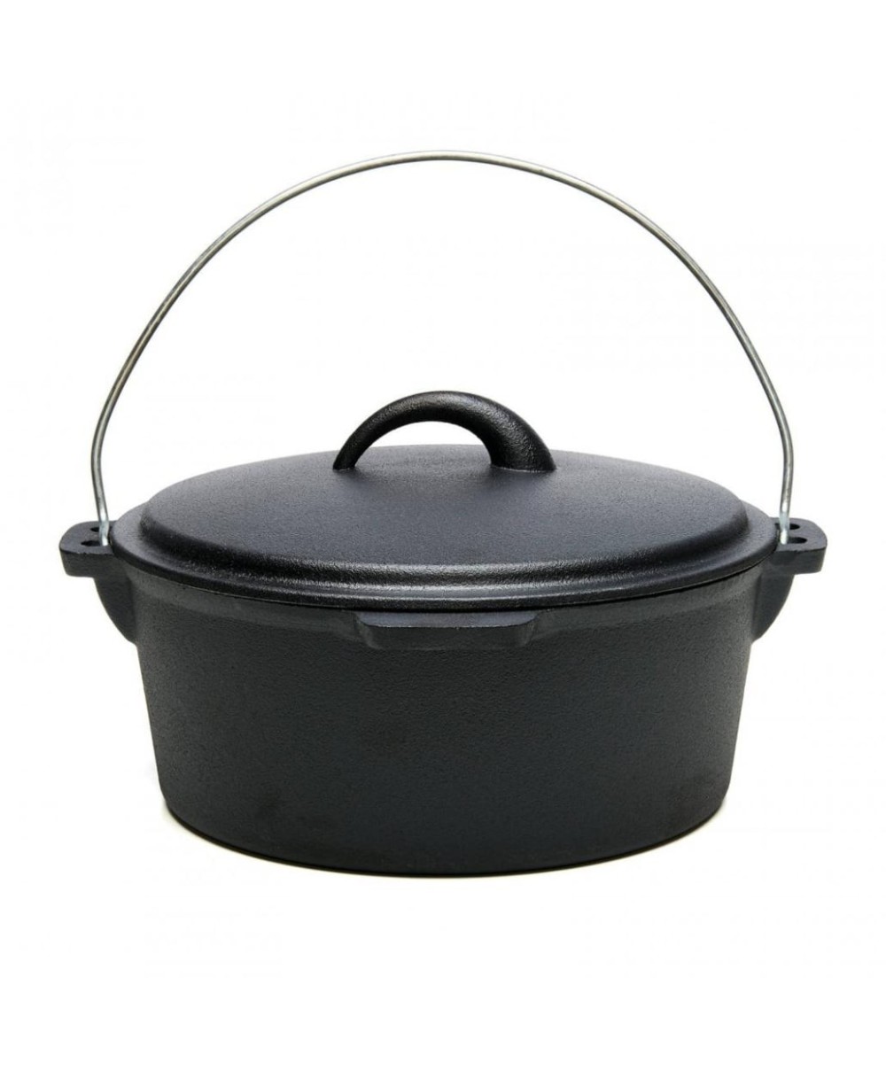 Ceaun din fonta pura cu capac, 25x10cm, capacitate 3.5L, HEINNER / DCN65350