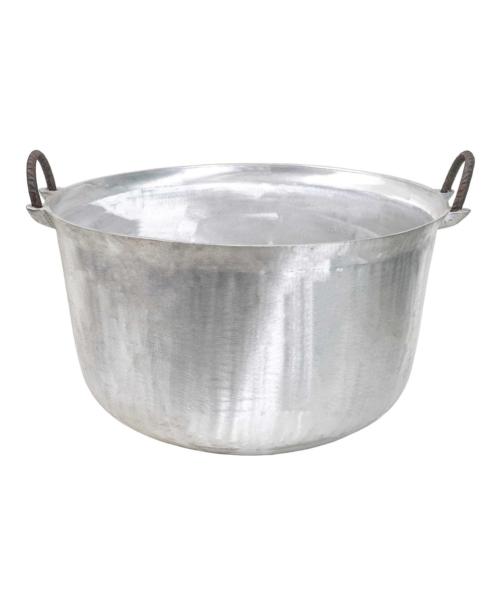 Ceaun tuci aluminiu alimentar, capacitate 60L, fund rotund, cu manere / EXT 10304_1