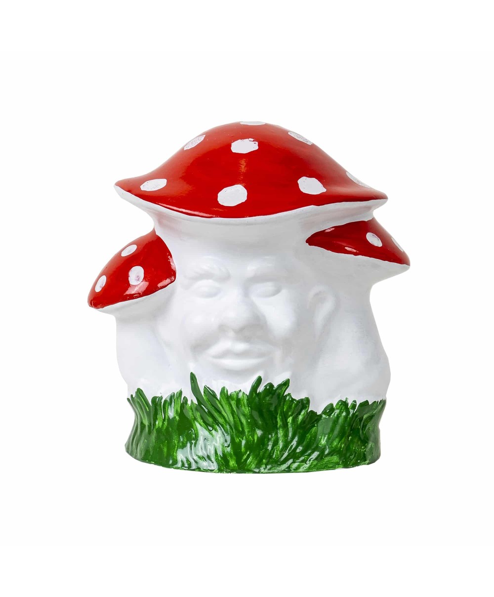 Ciuperca decorativa pentru gradina, din ceramica, inaltime 23cm, latime 21cm / EXT 6078