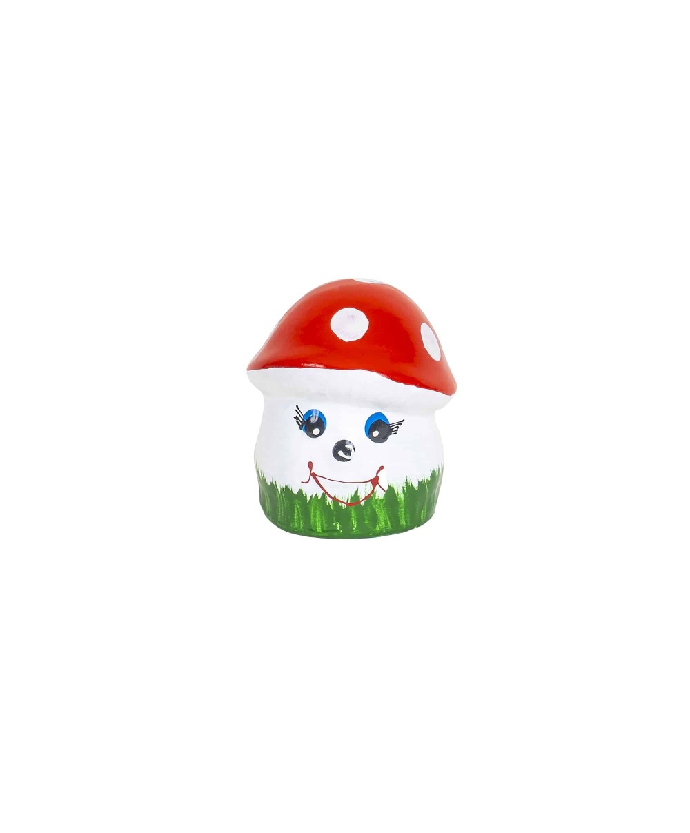 Ciuperca decorativa pentru gradina, din ceramica, mini, inaltime 10cm, latime 8cm / EXT 10152