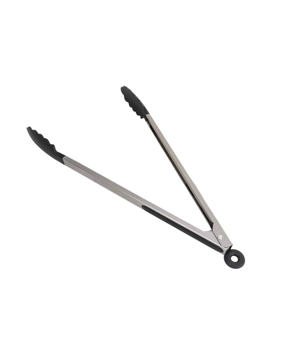 Cleste de servire din inox si silicon, cu inel de blocare si agatare, lungime 37cm Z-TOOLS / ZTS9256
