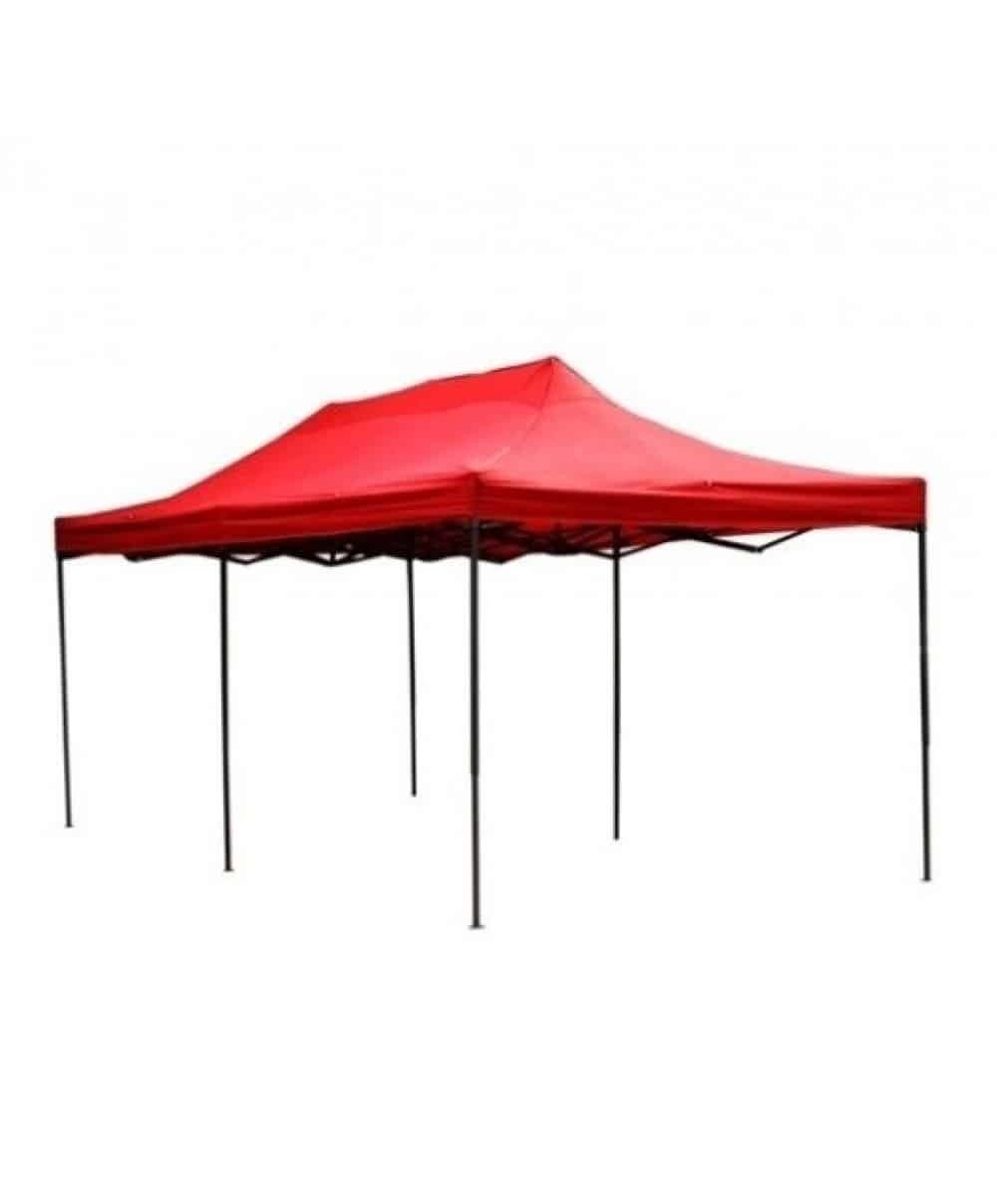 Cort tip pavilion metalic pentru gradina, impermeabil 3×6 metri, rosu Z-TOOLS / ZTS5670