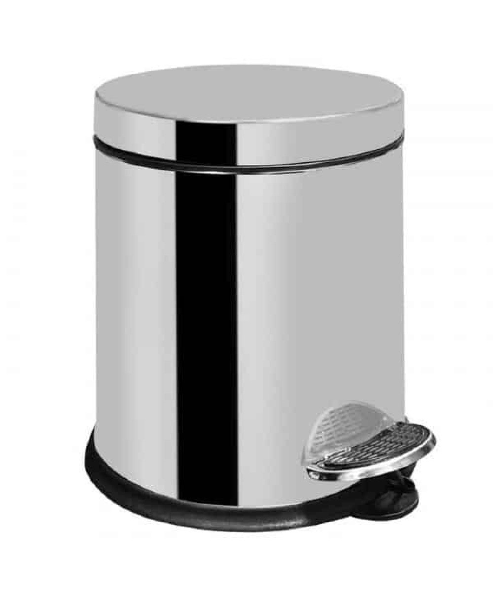 Coș de gunoi, capac pedală, inox, 5L ZILAN / ZLN6881
