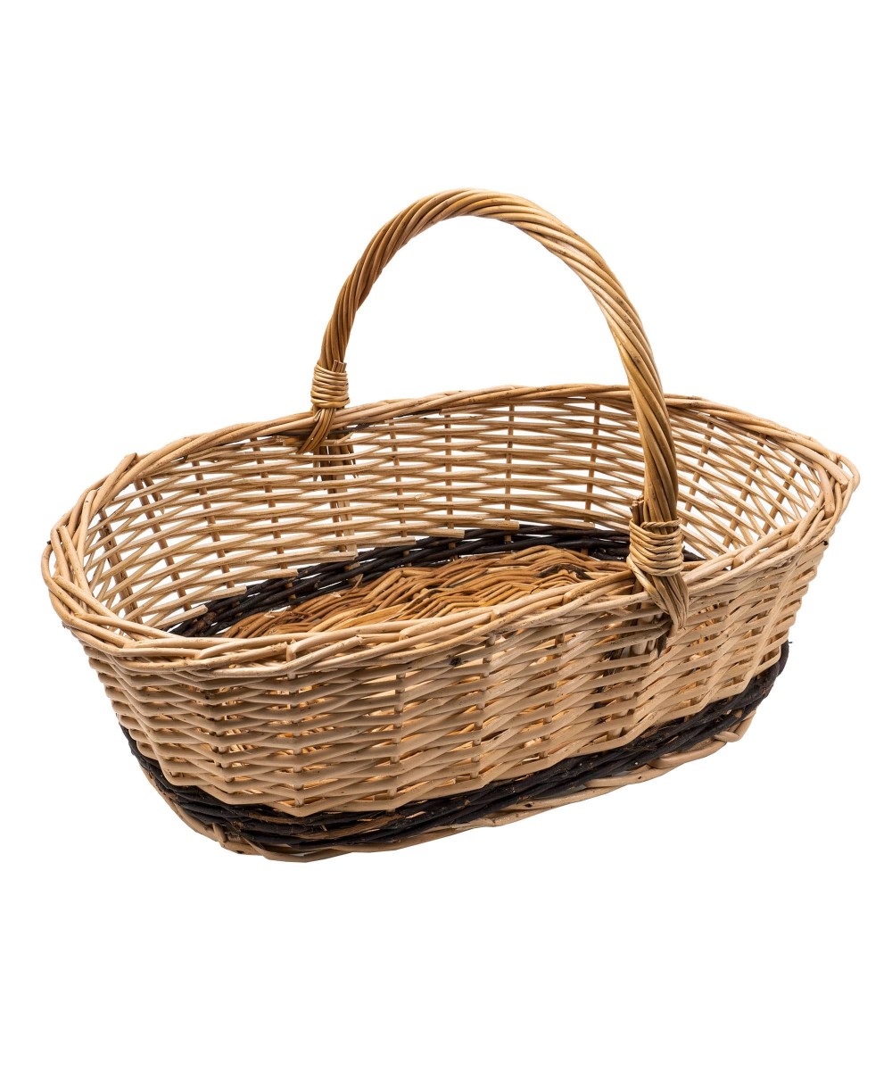 Cos de rachita oval, persusdecor nature, 50x33x30cm / 1449
