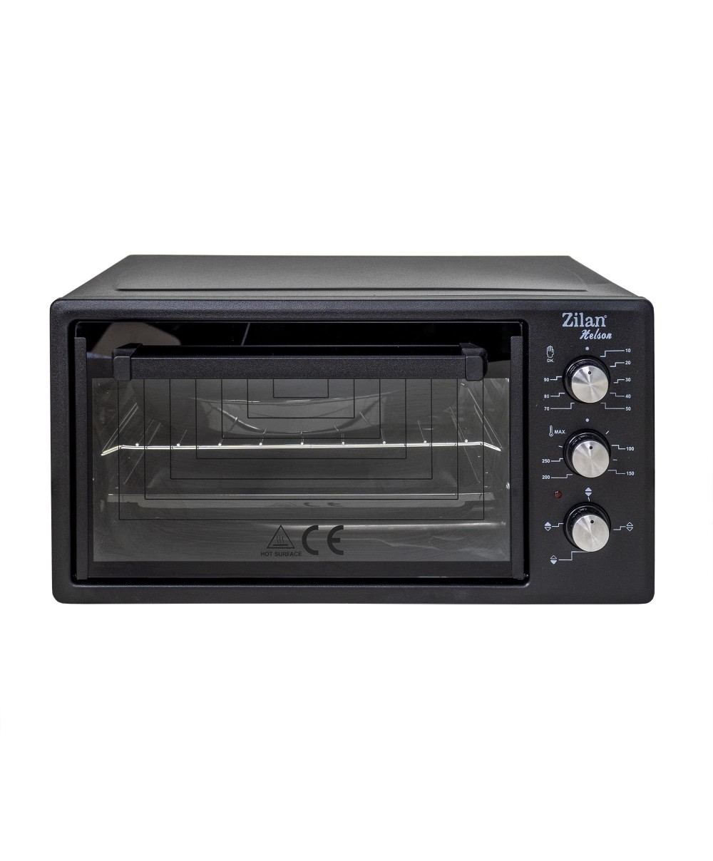 Cuptor electric, putere 1500W, capacitate 45L, timer 90 min, temperatura maxima 300 grade, 2 tavi incluse, negru / ZLN 3130_N