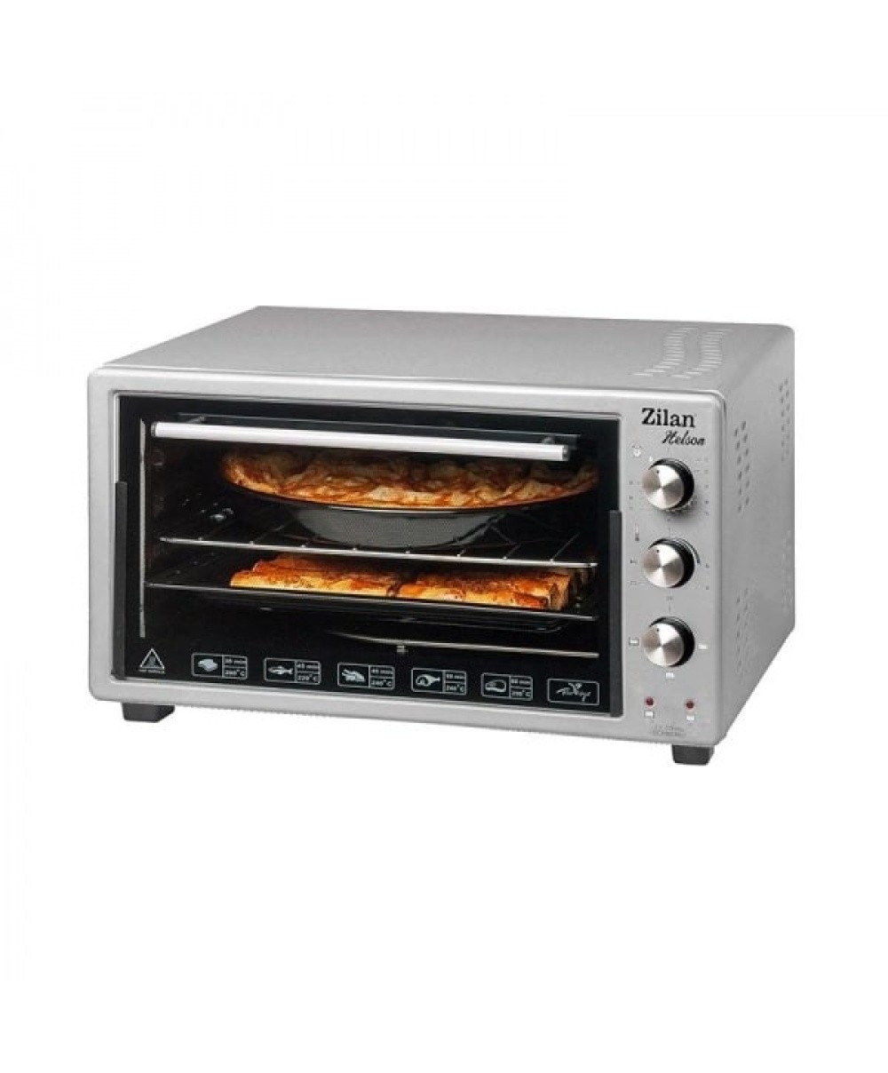 Cuptor electric, putere 1500W, capacitate 45L, timer 90 min, temperatura maxima 300 grade, 2 tavi incluse, gri / ZLN 3130_G