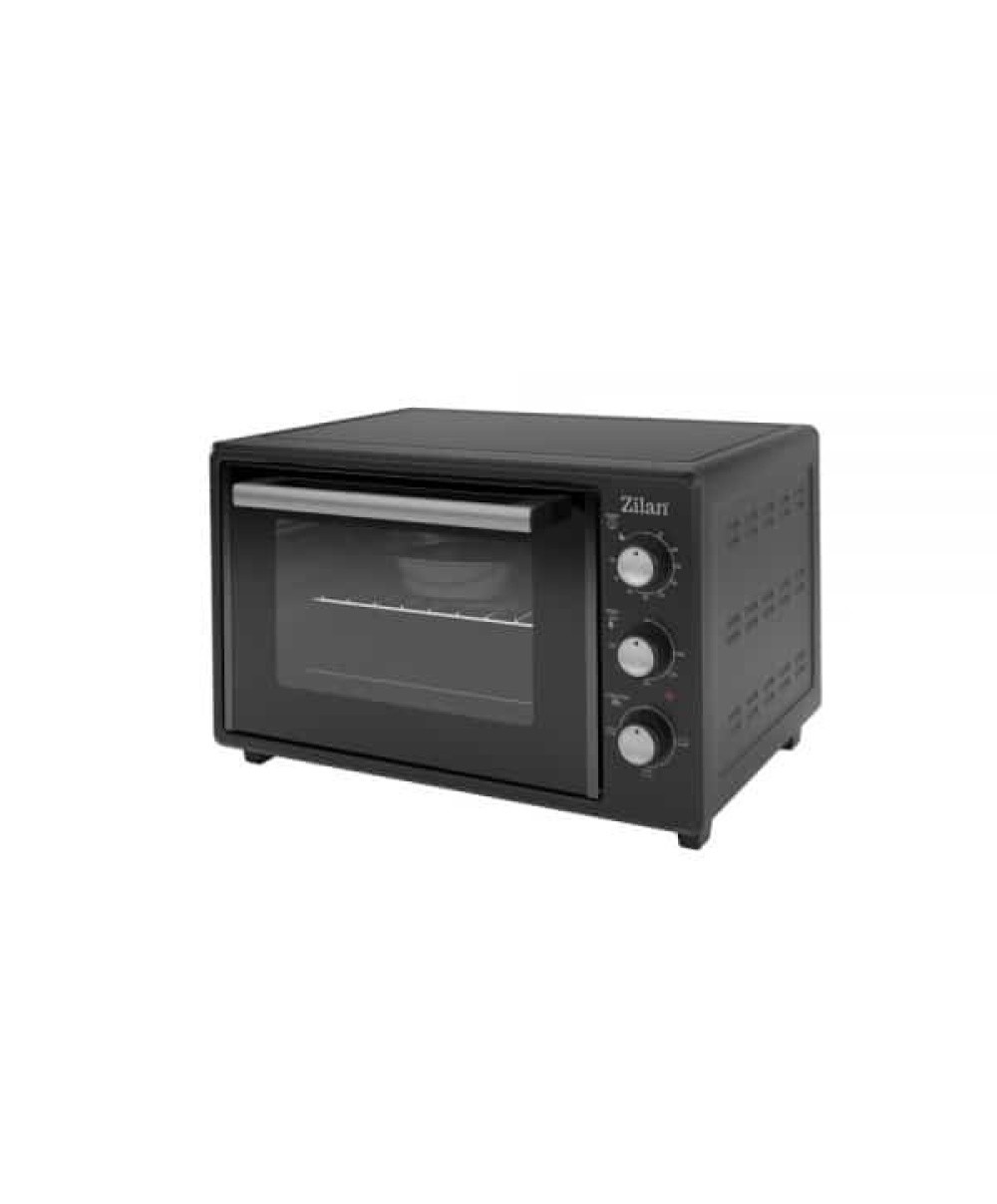 Cuptor electric Zilan capacitate 35l, putere 1800w, termostat reglabil, geam dublu, negru / ZLN 8894