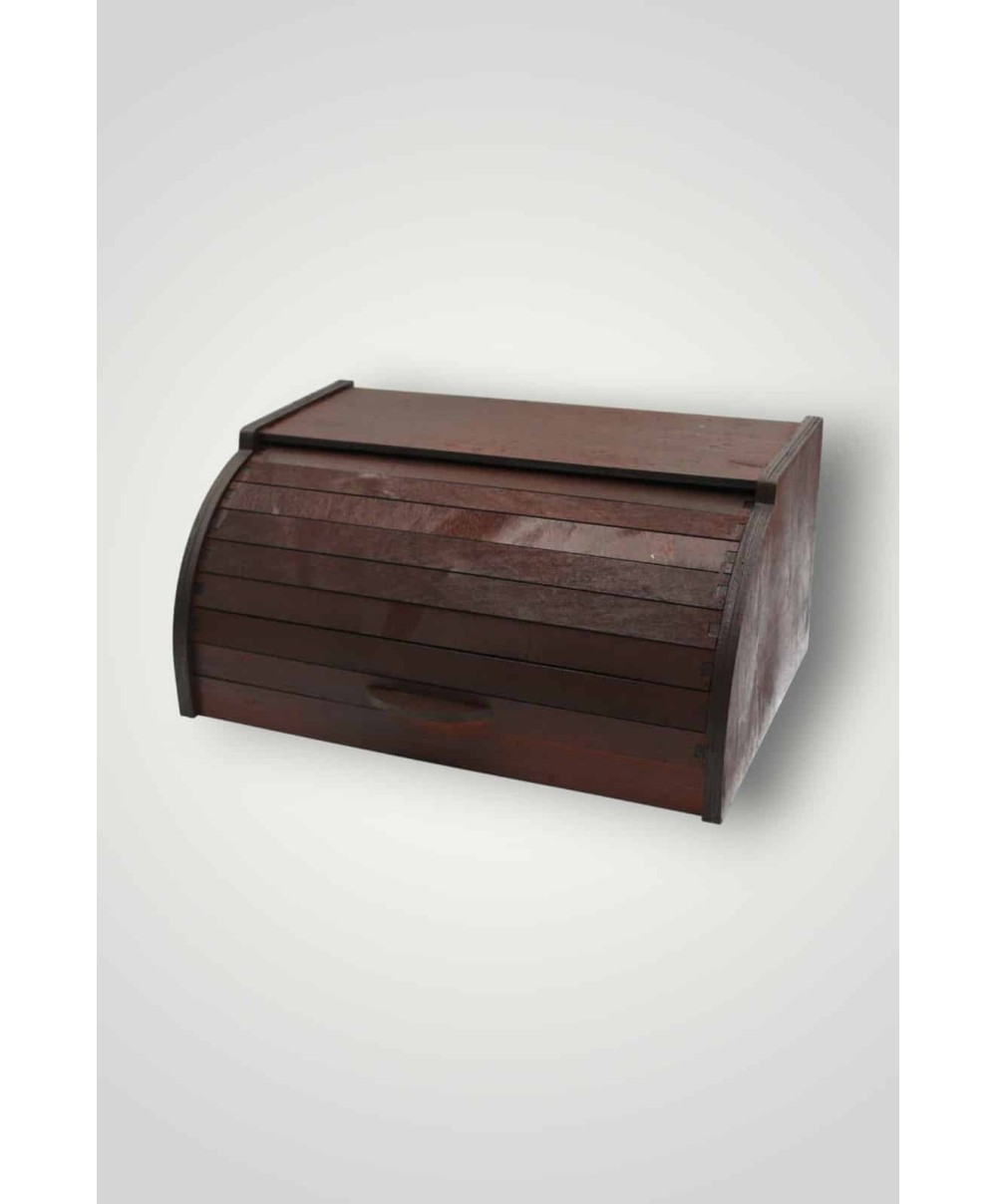 Cutie de paine, din lemn de albasia, 38x18x26cm, maro / EXT9072-3