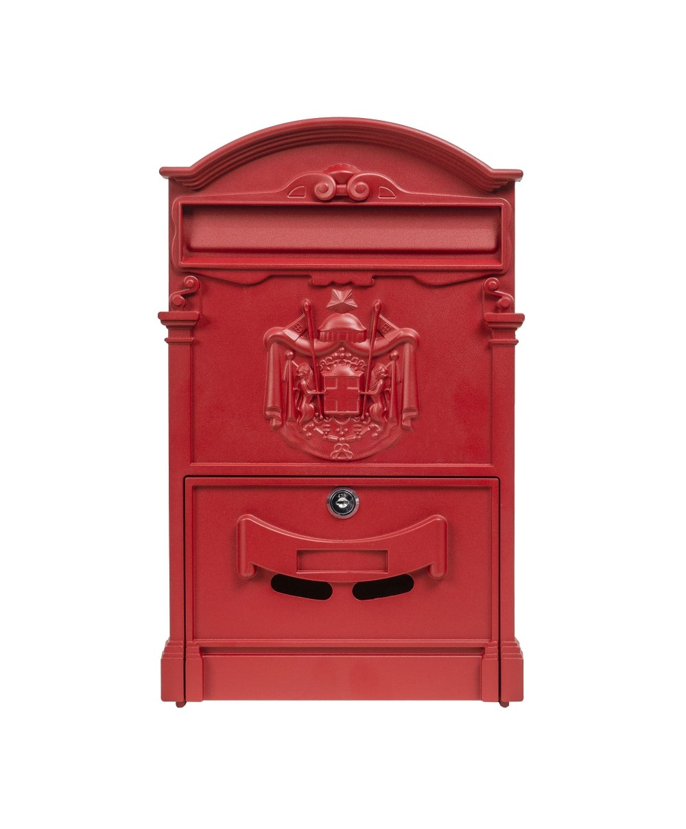 Cutie postala metalica pentru exterior, 410x260x90mm, rosu / ZTS 5577_R
