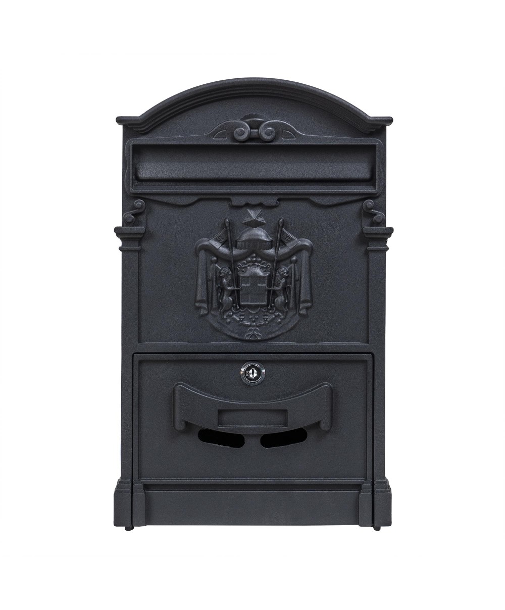 Cutie postala metalica pentru exterior, 410x260x90mm, negru / ZTS 5577_N
