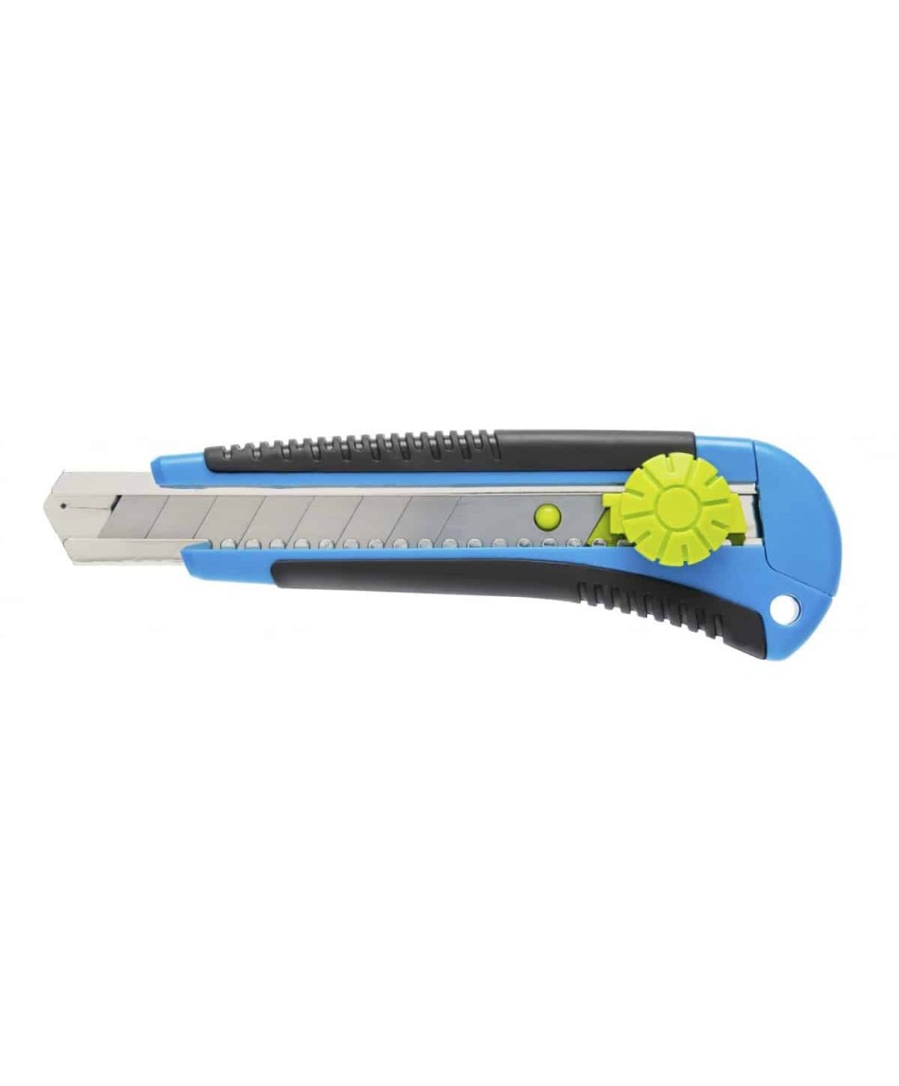 Cutter cu sistem de blocare, 18mm, lame din otel SK5, HOGERT / HT4C605