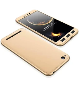 Husa Full cover GKK (fata + spate) pentru Xiaomi Redmi 5A, aurie