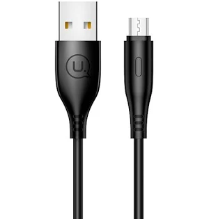 Cablu de date si incarcare MicroUSB USAMS U18, 1 metru, 2.0A, negru