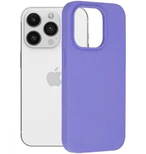 Husa Apple iPhone 14 Pro, Luxury Silicone, catifea in interior, mov lila