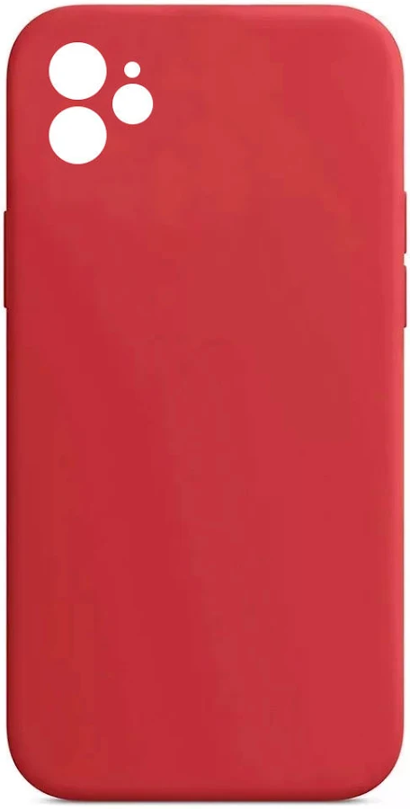 Husa Apple iPhone 12 Pro Luxury Silicone, catifea in interior, protectie camere, rosu