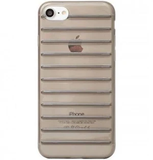 Husa Apple iPhone 7 Plus / 8 Plus, Summer Case, anti alunecare, gri transparent