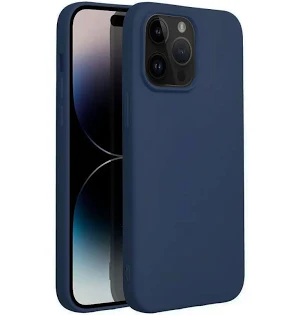 Husa Apple iPhone 16 Pro Max, Luxury Silicone, catifea in interior, albastra