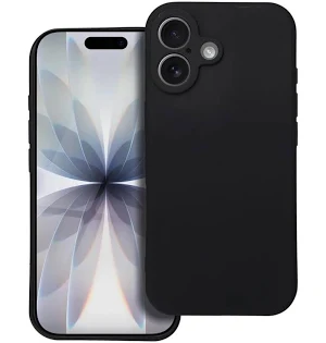 Husa Apple iPhone 17, Luxury Silicone, catifea in interior, protectie camere, neagra