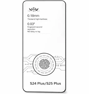 Folie sticla Samsung Galaxy S25 Plus, Full Glue, deblocare amprenta, premium, 0.18 mm, margini negre