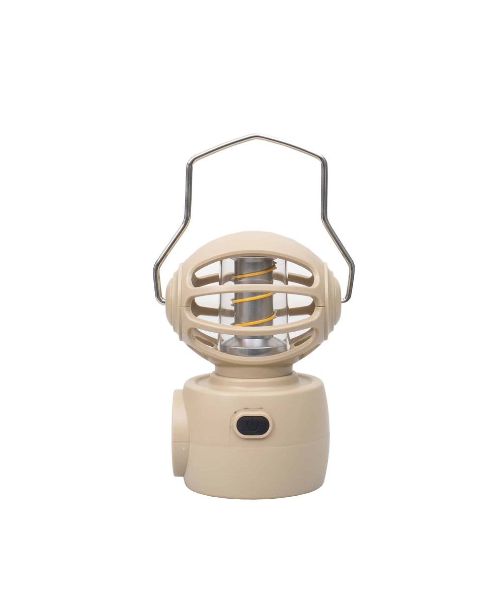 Felinar model robotel, 4 moduri de intensitate a luminii, USB, H14cm, putere 30W, crem / ZTS 8215