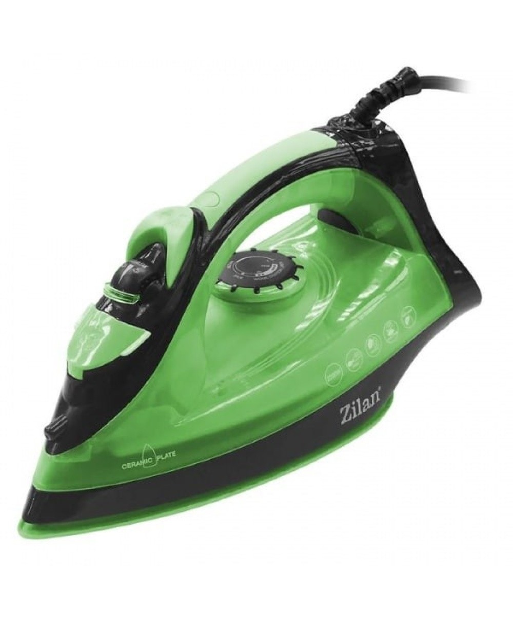 Fier de calcat talpa ceramica, putere 2200W, calcare cu aburi si uscata, functie autocuratare, verde / ZLN 2189