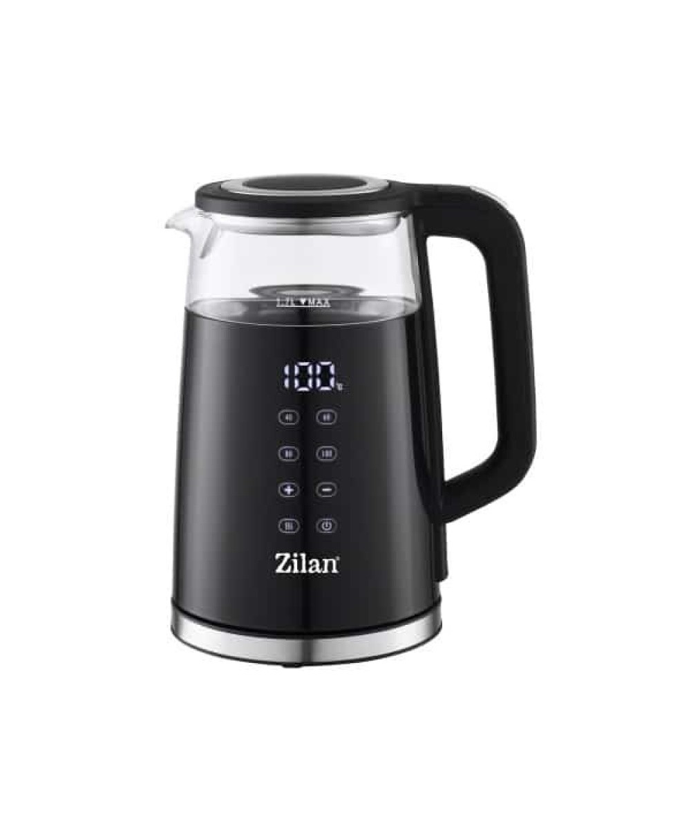 Fierbator electric Zilan, ecran digital, putere 2200W, capacitate 1.7l, negru / ZLN 7859