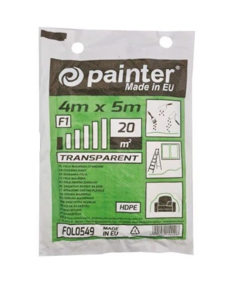 Folie protectie pentru zugrav, 4x5m DHPE Z-TOOLS / FOL0549