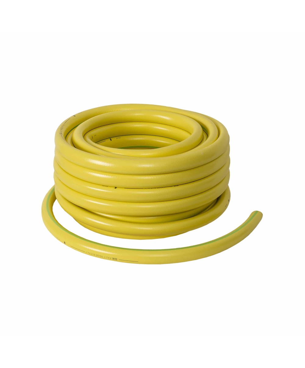 Furtun gradina, armat, cu insertie 1', lungime 25 metri, galben, flexibil, rezistent la radiatii UV si la frig / EXT 9660