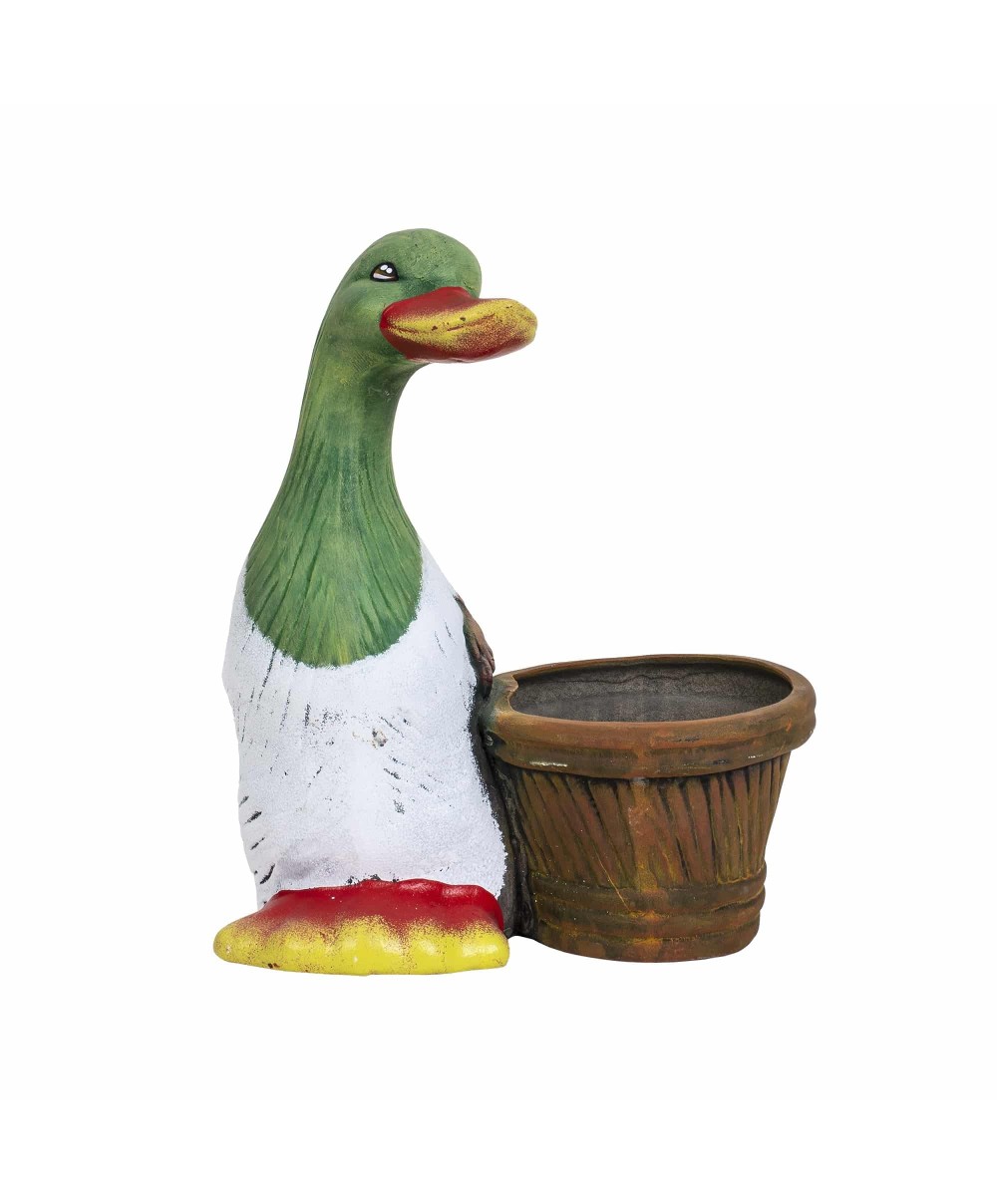 Ghiveci din ceramica, model gasca, lungime 20cm / EXT 7104