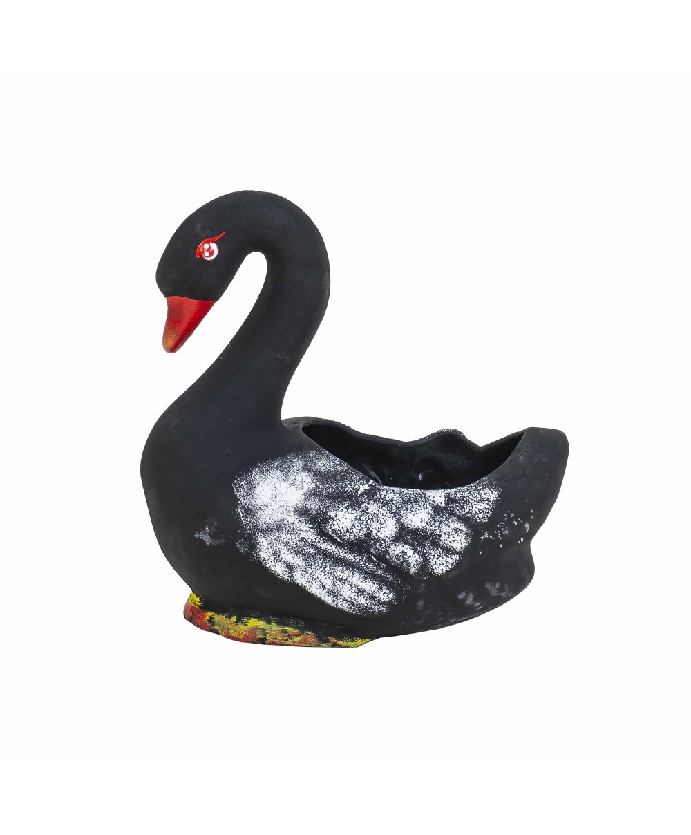 Ghiveci din ceramica, model lebada neagra, lungime 21cm / EXT 7065_1