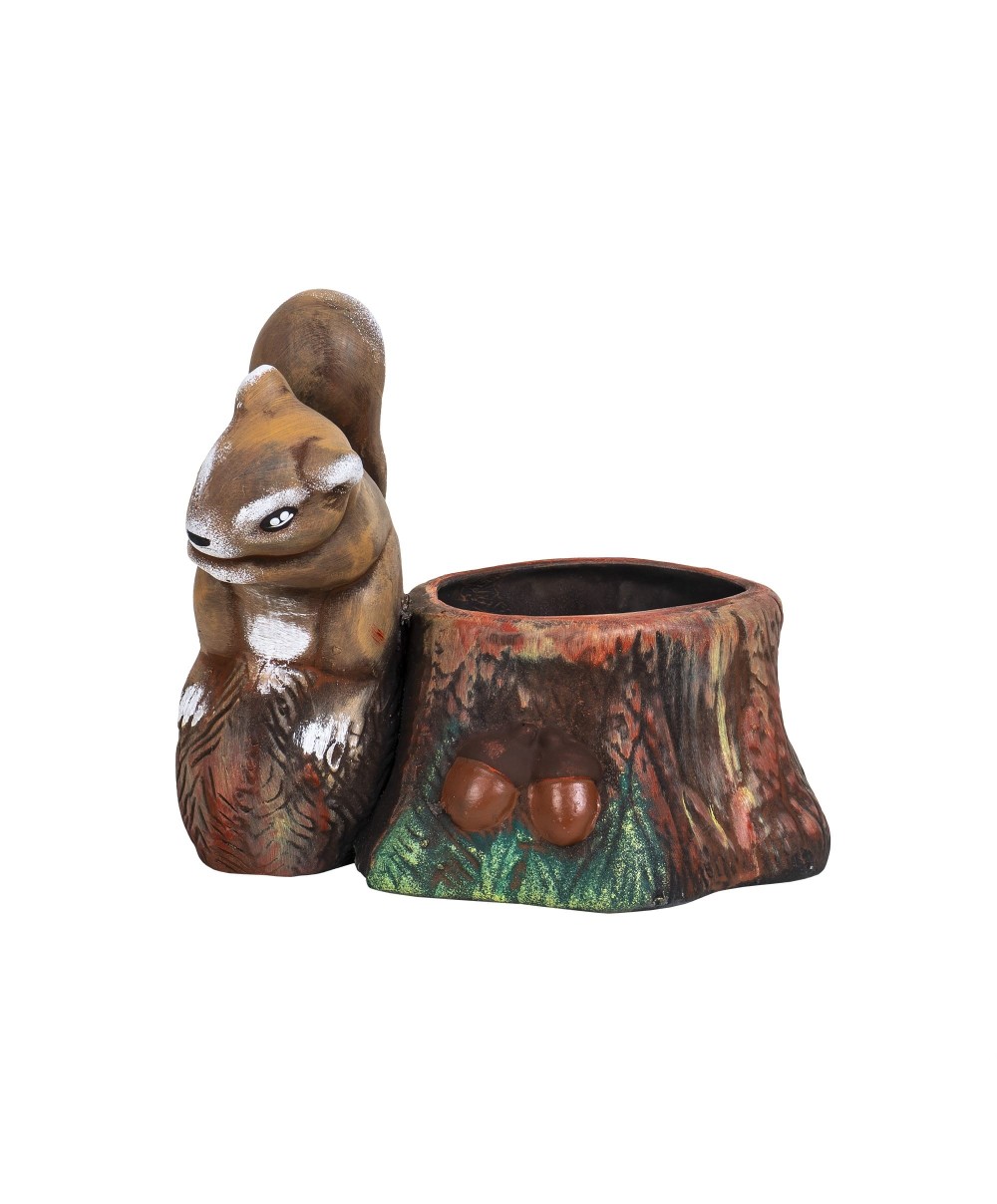 Ghiveci din ceramica, model veverita, lungime 23cm / EXT 7067