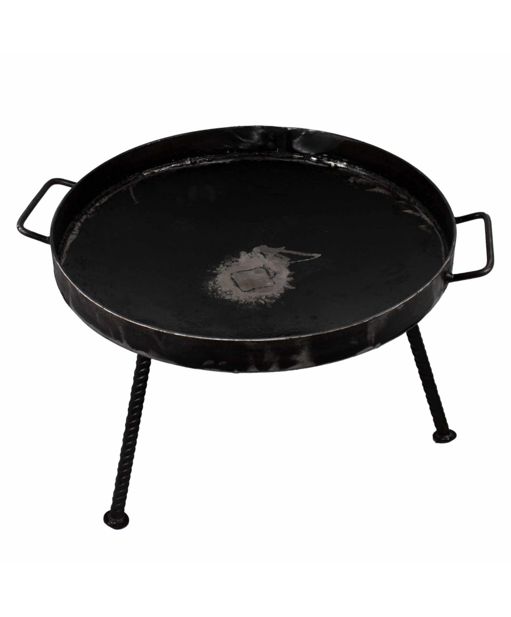 Gratar disc din otel, picioare detasabile, diametru 46 centimetri, cu margine de 4 cm / EXT 5717