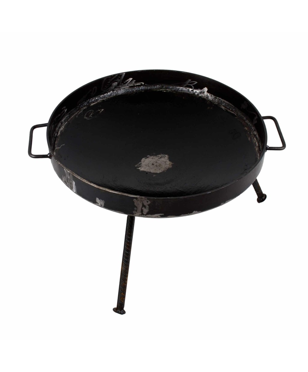 Gratar disc din otel, picioare detasabile, diametru 51 centimetri, cu margine de 5 cm EXT 5718