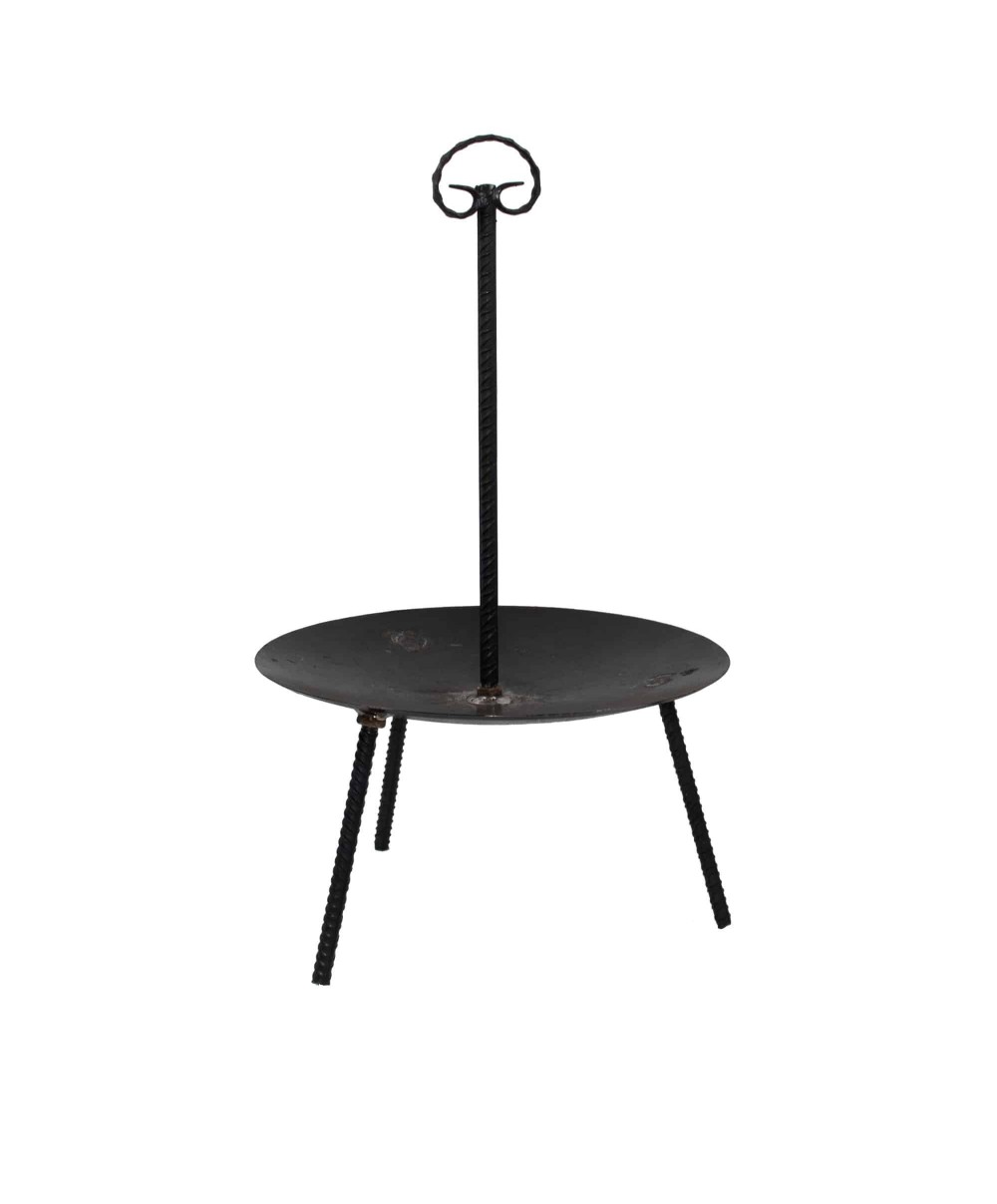 Gratar disc din otel, picioare detasabile, maner detasabil diametru 46 centimetri / 5231