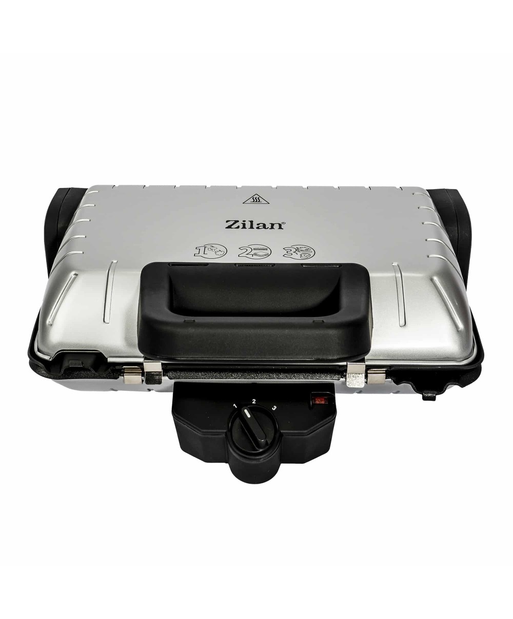 Gratar electric, putere 1600 W, termostat reglabil, placi antiaderente / Zilan ZLN 4021