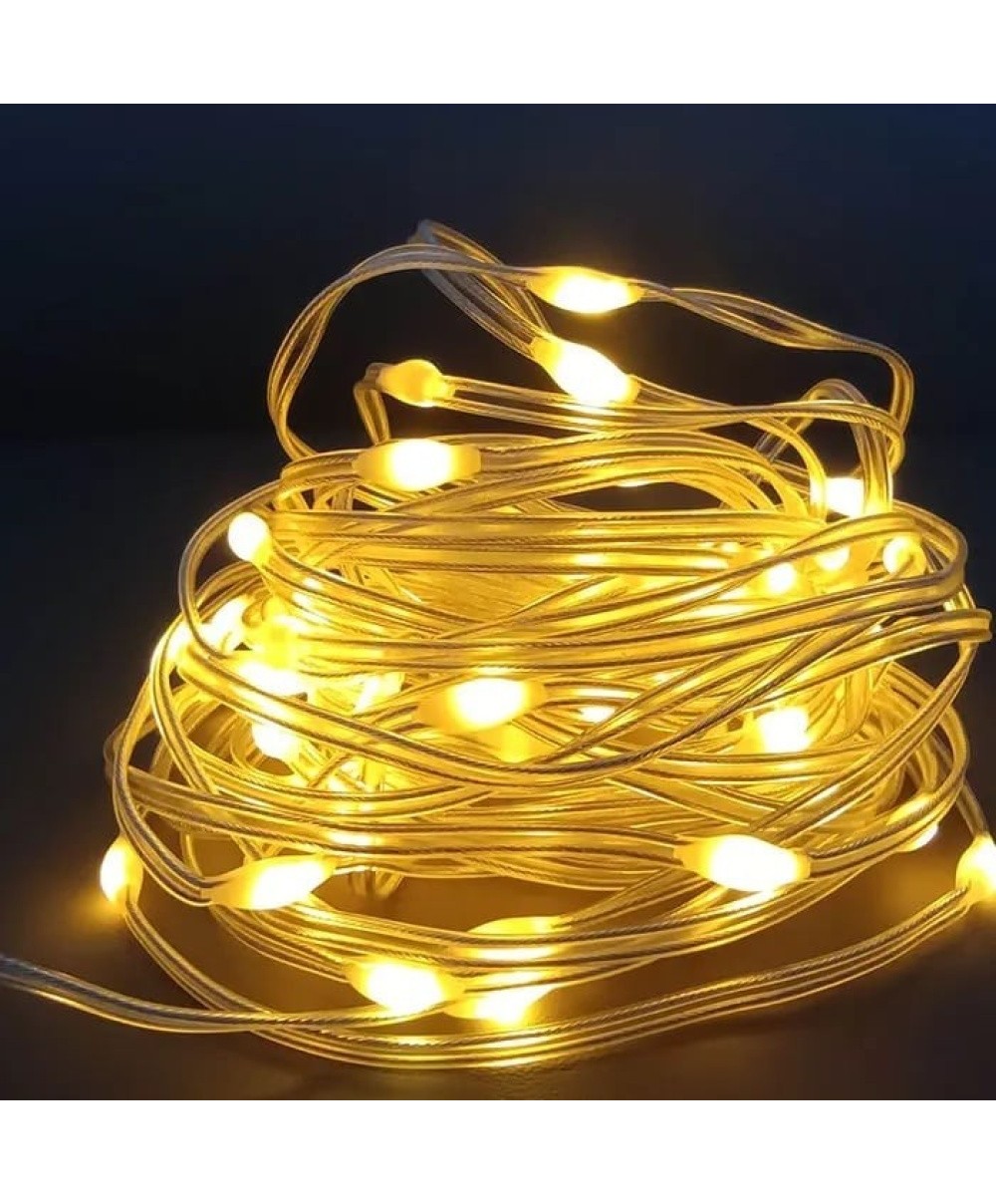 Instalație LED Fairy, 5V DC, lumină amber, lungime 10 m, rezistentă la apă, IP65 HOROZ / 080-002-0010_1