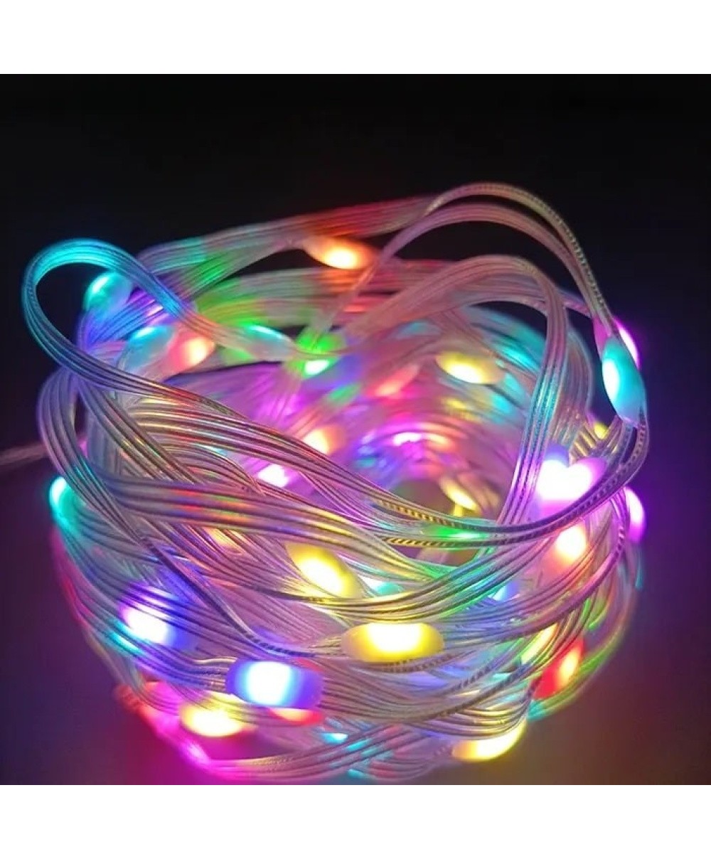 Instalație LED Fairy RGB, 5V DC, lungime 10 m, rezistentă la apă, IP65 HOROZ / 080-003-0010