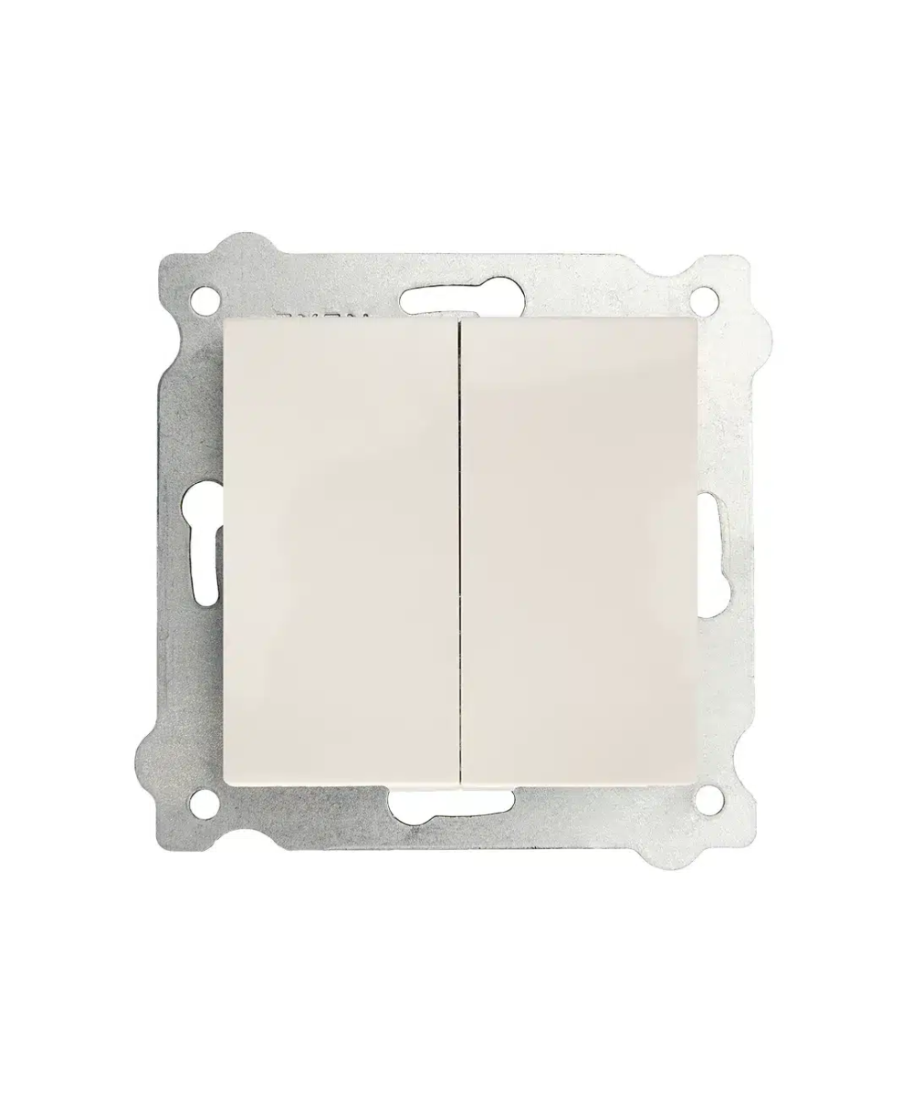 Intrerupator dublu 10A, 250V EXEN alb / 290-000102-202