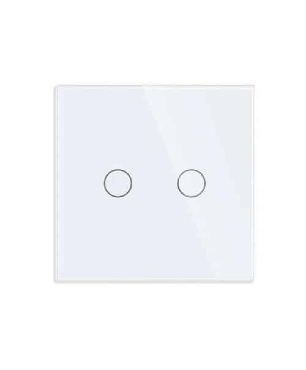 Întrerupător dublu, 500W, LXD, alb / LXD-ST-201G-W
