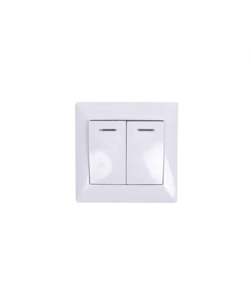 Intrerupator dublu cu led, 10A, 250V Z-TOOLS / ZTS9049