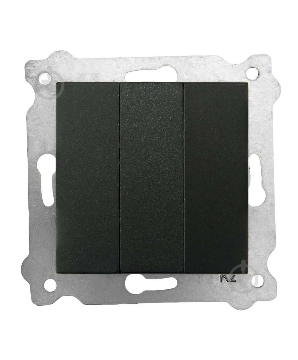 Intrerupator triplu 10A, 250V EXEN negru / 290-001402-213